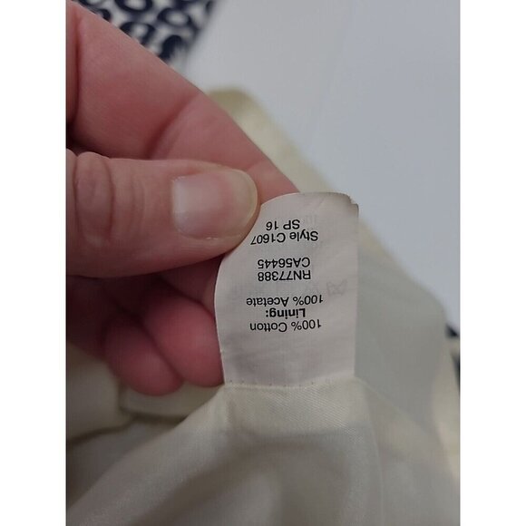 J. Crew Sheath Dress Women's Size 2 Black and Cream Circles Midi Lined Career - Picture 6 of 8